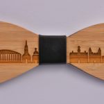 Wooden Bow Tie Athens Skyline CGHB0025