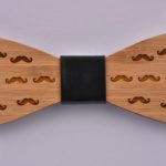 Wooden Bow Tie Moustaches CGHB0012