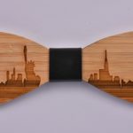 Wooden Bow Tie New York Skyline CGHB0019
