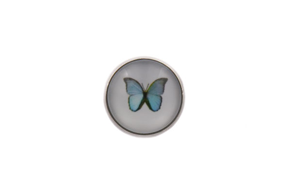 Butterfly Blue Lapel Pin Badge
