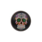 Mexican Skull Black Lapel Pin Badge
