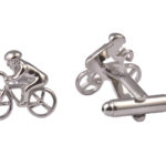 Silver Cyclist Cufflinks