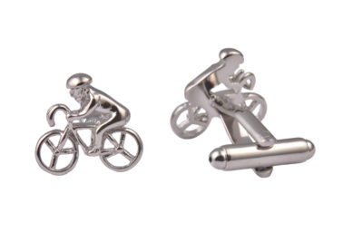 Silver Cyclist Cufflinks