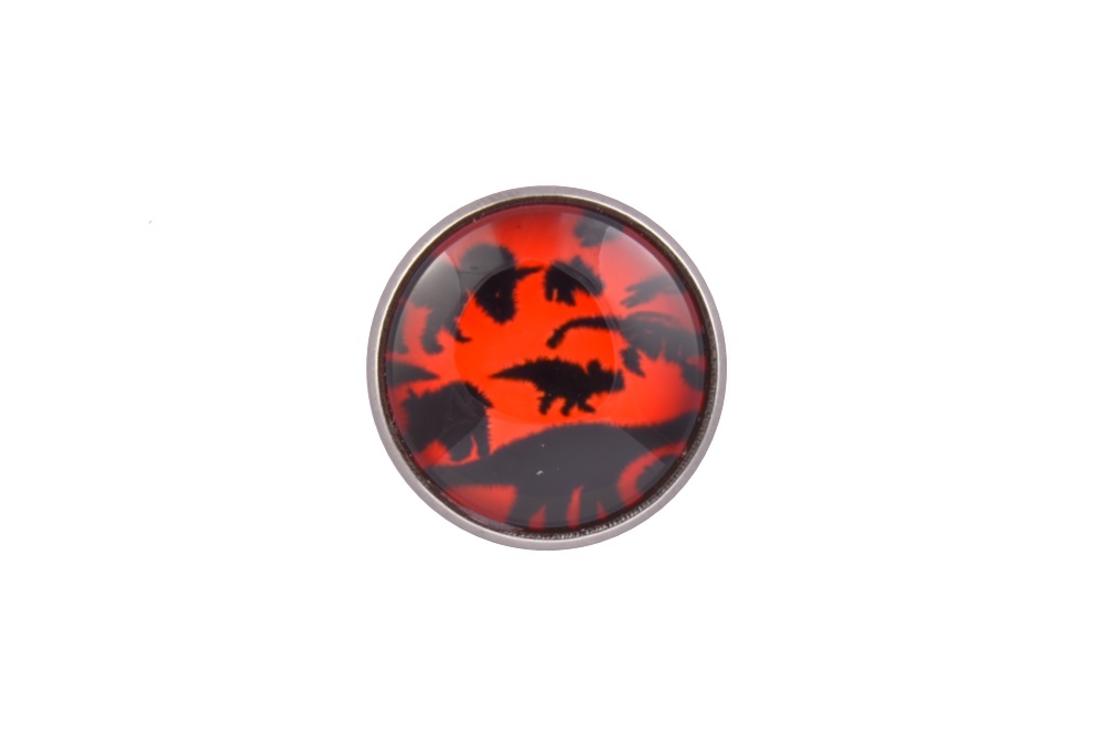 Dinosaur Orange Lapel Pin Badge