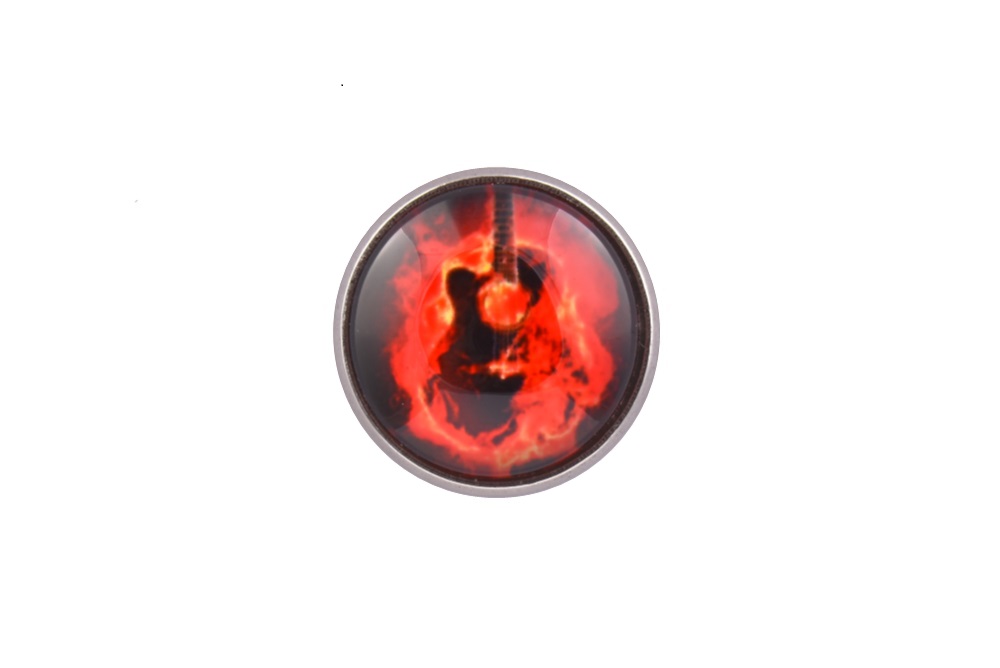 Guitar Fire Lapel Pin Badge