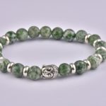 Natural Stone Green Agate Buddha Bracelet