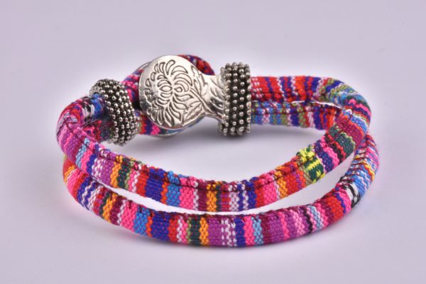 Pink Mix Bohemian Ribbon Bracelet Collection