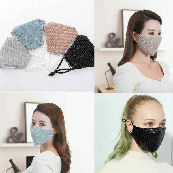 Washable Reusable Sequin Face Mask