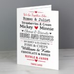 Personalised Love Greeting Cards